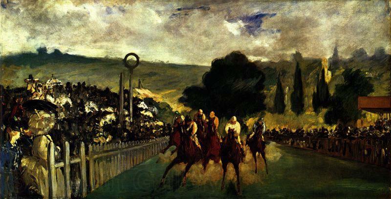 Edouard Manet Racing at Longchamp, France oil painting art